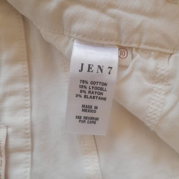 Jen 7 by 7 for All Mankind White Cropped Skinny Jeans - Picture 3 of 9